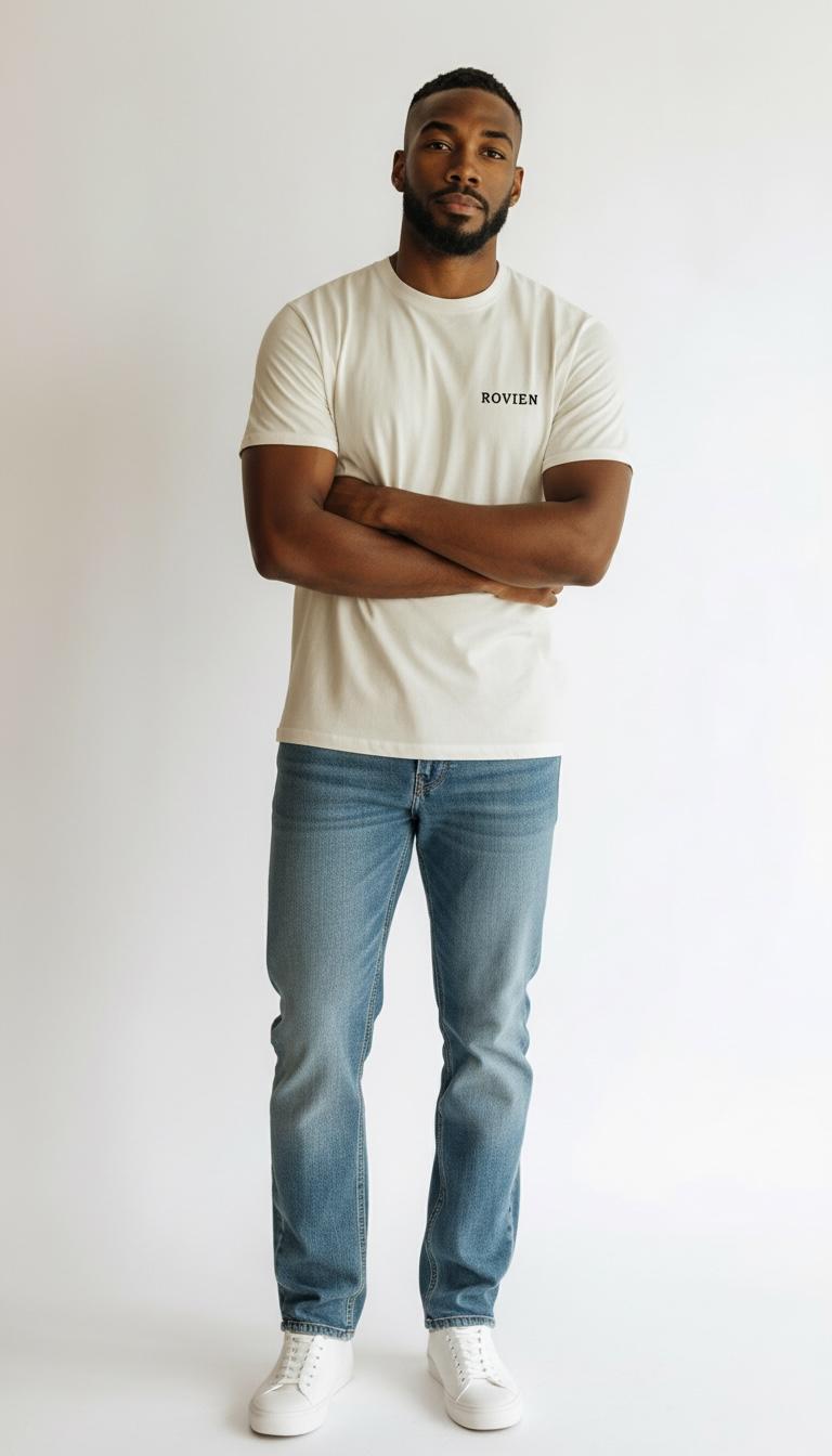 Rovien Ekru Nakış Detaylı Oversize T-Shirt