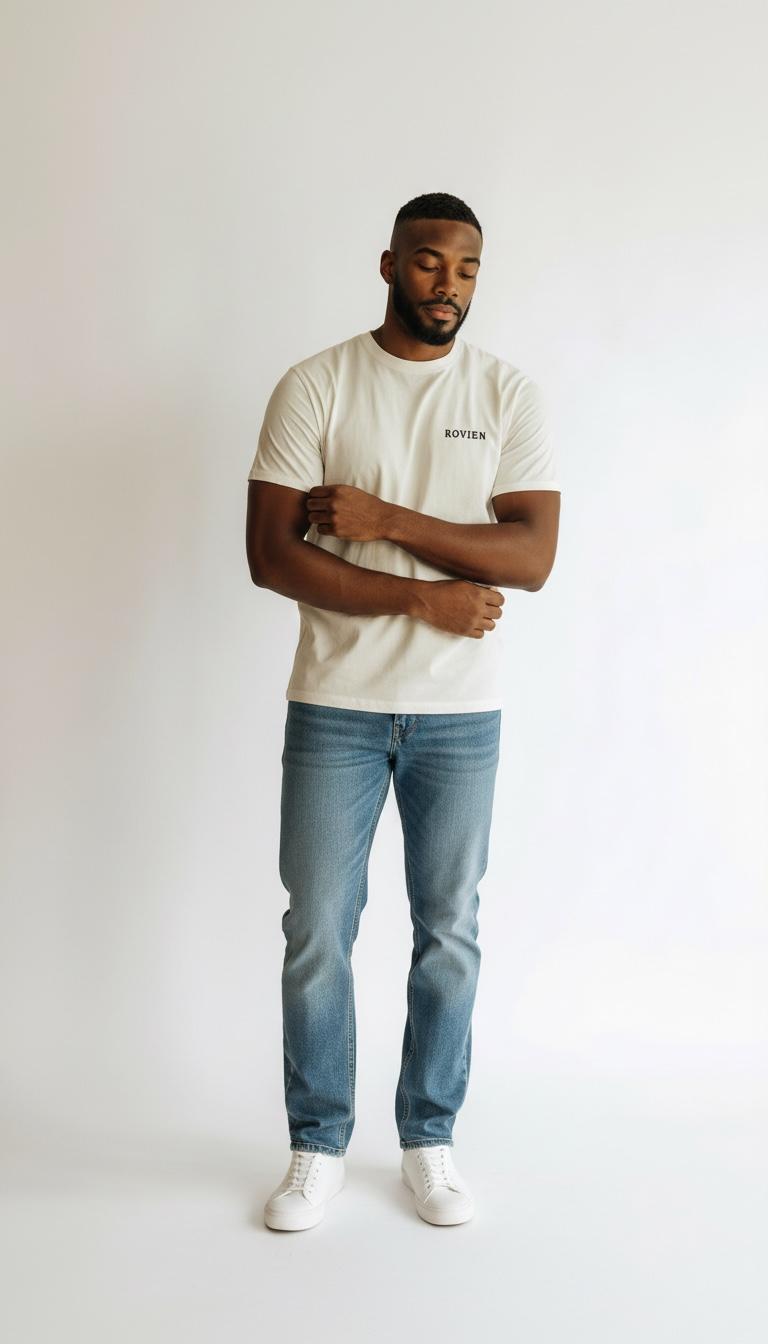 Rovien Ekru Nakış Detaylı Oversize T-Shirt